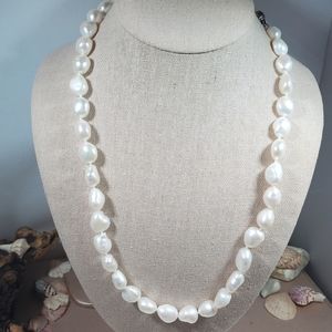 Freshwater pearls silver necklace
